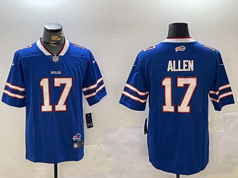 Men Buffalo Bills #17 Allen Blue Second generation 2024 Nike Limited NFL Jersey style 2